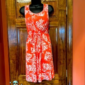 NWOT Coral Floral Print Tank Dress